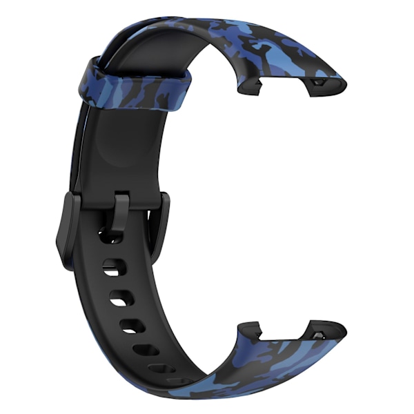 Xiaomi Mi Band 7 Pro -urheiluranneke, pehmeä silikoni, kuviollinen tulostus, vaihdettava ranneke, vakiokoko Camouflage Blue