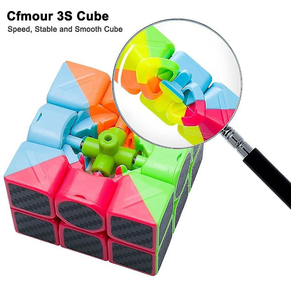 Speed Cube, Børns Speed Cube, Glat Kulfiber Cube, Pædagogisk Legetøj 5.5*5.5cm