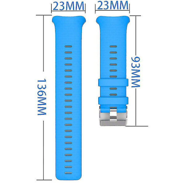 Erstatnings silikon myk klokkerem Smart Watch håndleddsrem for Polar Black