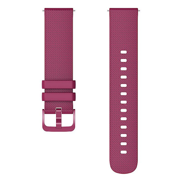 Rutiga mönstrade 22 mm remmar i silikon för Samsung Gear S3 / Huami Amazfit Pace Fuchsia
