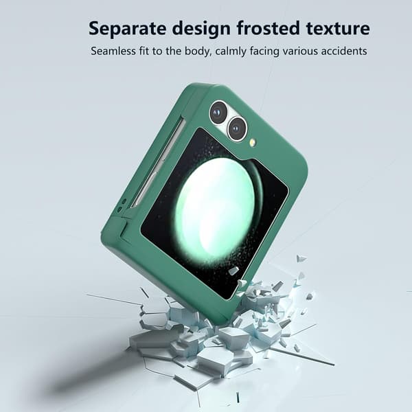 Etui til Samsung Galaxy Z Flip 6, hengselbeskyttelse Green