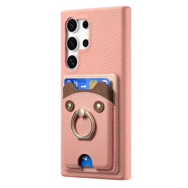 Etui til Samsung Galaxy S25 Plus, med støtte, fallbeskyttelse (rosa)