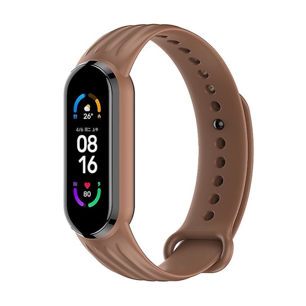 Silikonklokkerem for Xiaomi Mi Band 6/5 Brown