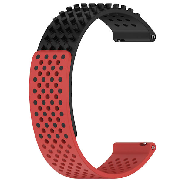 22mm Silikonklockarmband för Huami Amazfit Gtr 4 46mm/garmin Forerunner 255/huawei Watch 3 Pro Black   Red