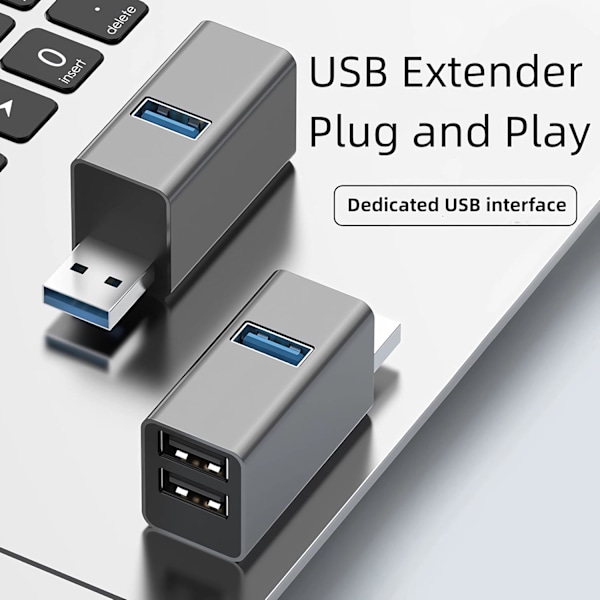 Usb Hub Multiport Adapter, 3-Portars (1-pack)