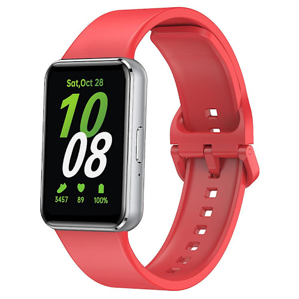 Til Samsung Galaxy Fit3 Watch Band Blød Silikone Rem Udskiftning Red