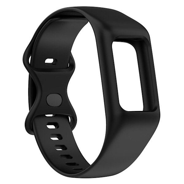 Integrer silikoneurrem til Fitbit Charge 6/5/4/3, urrem med etui Black