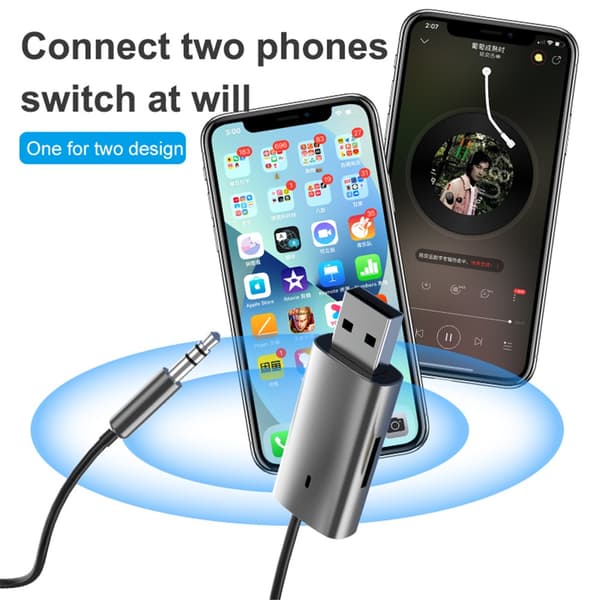 Bluetooth 3.5 mm Aux Stereo Bil Audio Trådløs Adapter