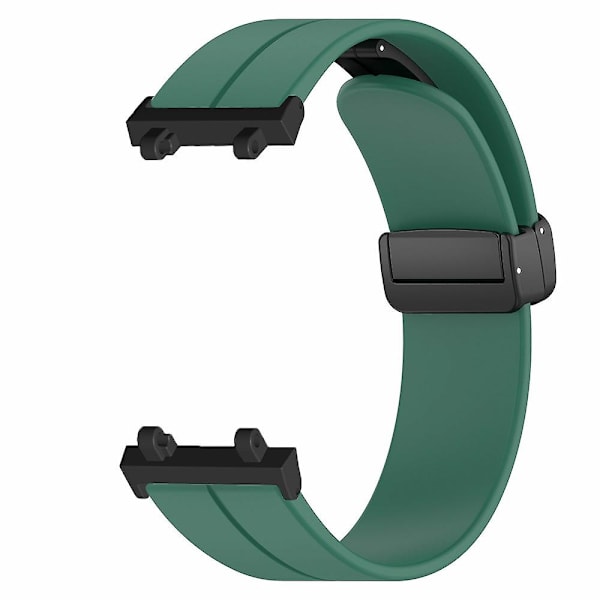 Silikone urrem magnetisk folde spænde håndledsrem til Huami Amazfit T-rex 2 Army Green