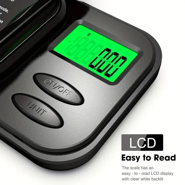 Digital lommevægt med høj præcision, LCD-display 100g, 0.01g