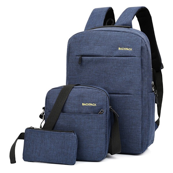 Resebärbar Laptop Ryggsäck, Affärs Laptop Väska Med USB Laddningsport, Ryggsäck Mörkblå