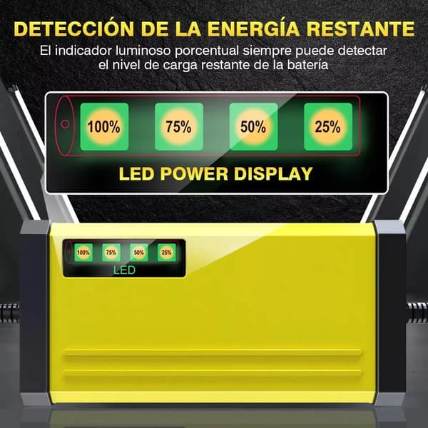 Batterilader 12V 2A Automatisk Smart Reparasjon Orange