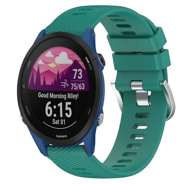 Enfärgat silikonarmband för Garmin Forerunner 255S Green