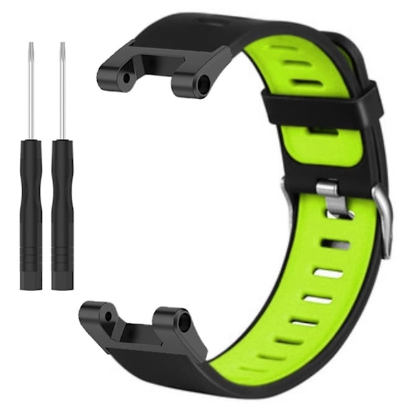 Silikonirannekkeet Kaksiväriset Vaihtorannekkeet Huami Amazfit T-rex / T-rex Pro -kellolle Black Green