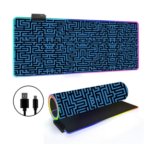 Musemåtte - RGB Simple Lines Backlit Deskmats (Style 23, 300*800*4mm)