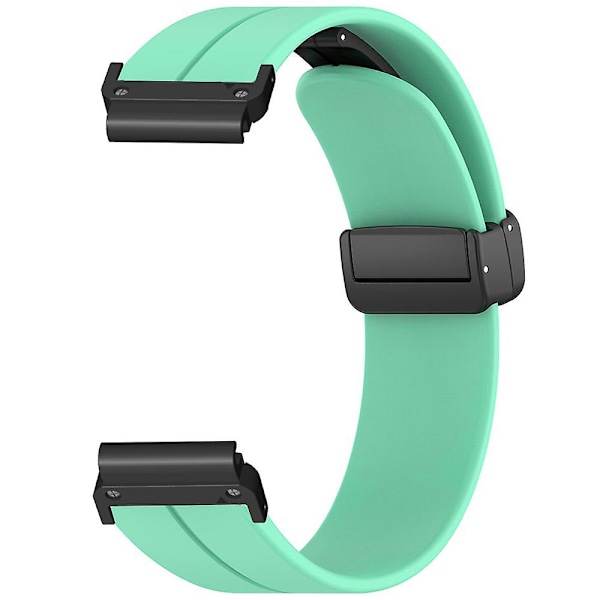För Garmin Fenix 7S / 6S / 5S 20mm klockarmband magnetiskt spänne silikon klockarmband Mint Green