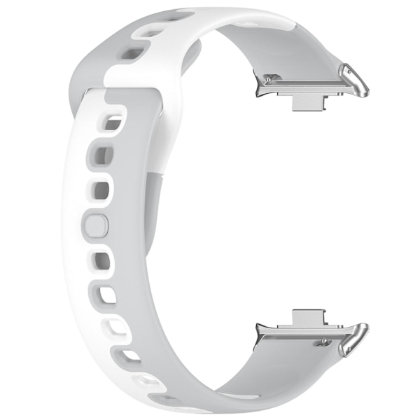 Silikoneurrem til Xiaomi Smart Band 8 Pro, dobbelt farve udskiftningsurrem Grey White