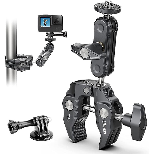 Super Clamp Kamera Clamp Mount Monitor 360∼ Ballhead Magic Arm Dobbel Ball Head Adapter