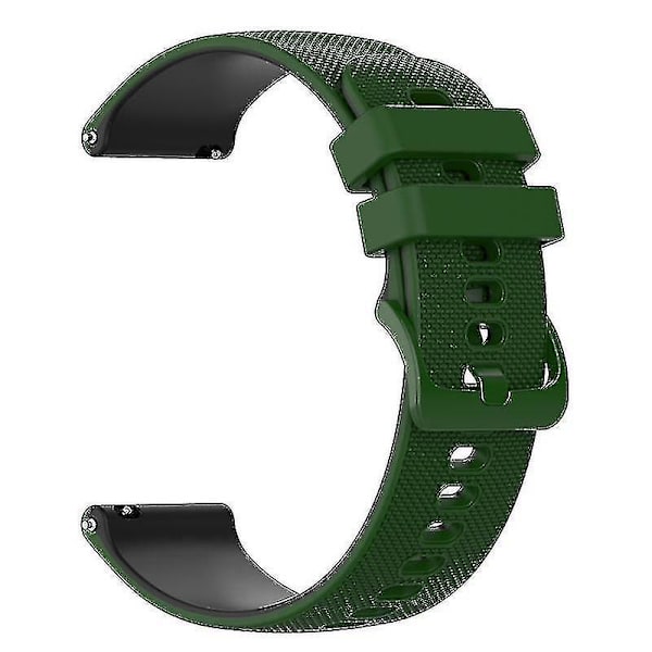 Klokkestropper for Garmin Vivoactive 4/Garmin Forerunner 255 klokkebånd Grid Texture erstatningsklokke Army Green Black G Garmin Forerunner 255