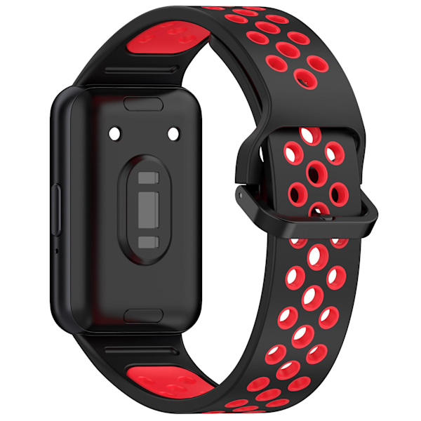 Til Samsung Galaxy Fit3 Silikonure Urembånd Dual-Color Håndledsremme Reservedele Black Red