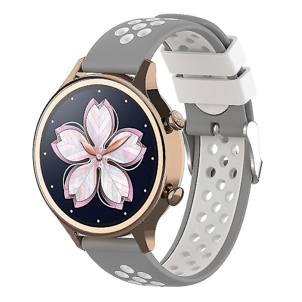 Til Samsung Galaxy Watch 5 40mm/44mm/5 Pro 45mm Urrem Rem til Ur, Rem til Ur Grey White I Samsung Galaxy Watch 5