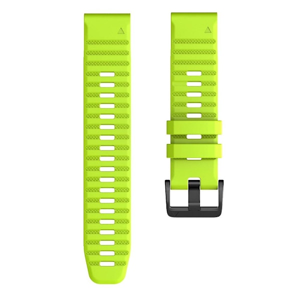 KLB-AWGJ-001 Garmin Fenix 7 / 7 Pro 22mm ranneke, kovera piste silikoniranneke Yellowgreen
