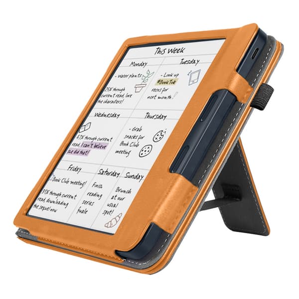 Etui til 7\" Kobo Libra Colour 2024 (N428), foldbart standercover med håndrem Black