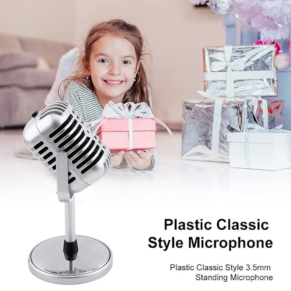Plastik Clic Style 3,5 mm Stående Mikrofon