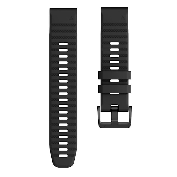 KLB-AWGJ-001 För Garmin Fenix 7X / 7X Pro Silikonklockarmband 26mm konkav prickar handledsrem Black