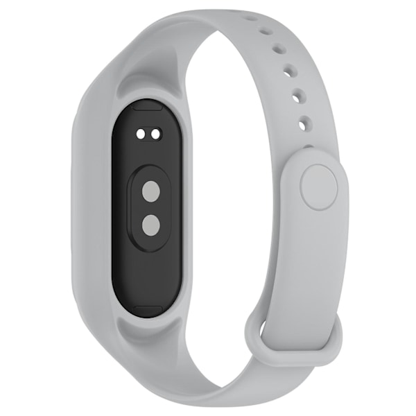 Xiaomi Smart Band 8:lle vaihdettava silikoniranneke, integroitu ranneke kotelokannella Grey, Grey I Xiaomi Smart Band 8