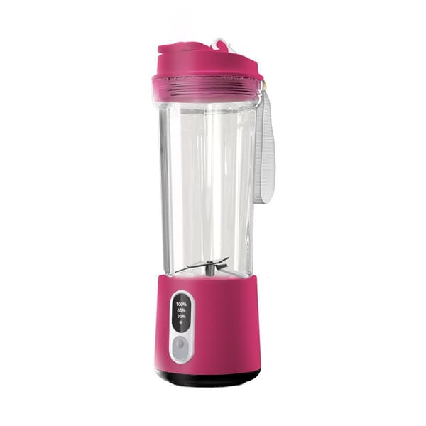 Juicer 4000Mah, 180W USB 4-blads juicekopp med dobbel funksjon (Rose Red)