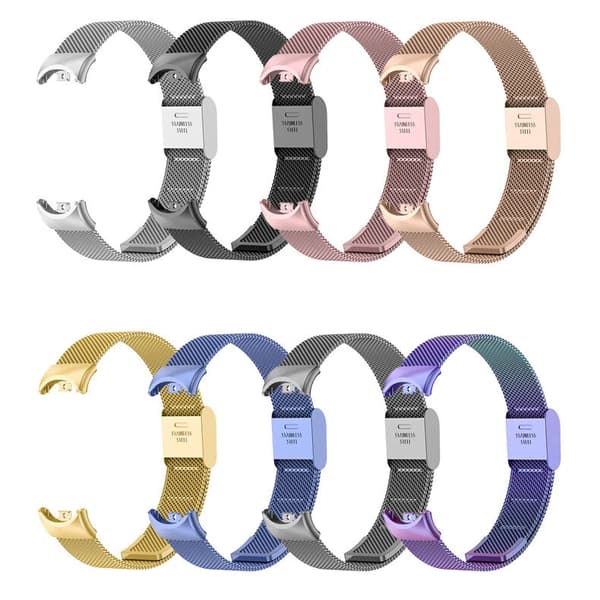 Armbånd til Xiaomi Mi Band 8/9 Milan Håndled Metalspænde (Sort)