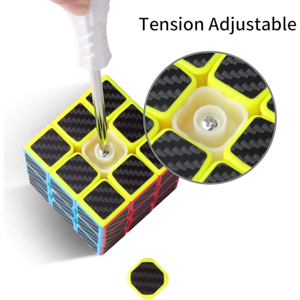Kullfiberklistremerke Rubik's Cube-serie, egnet, nivå Rubik's Cube-sett