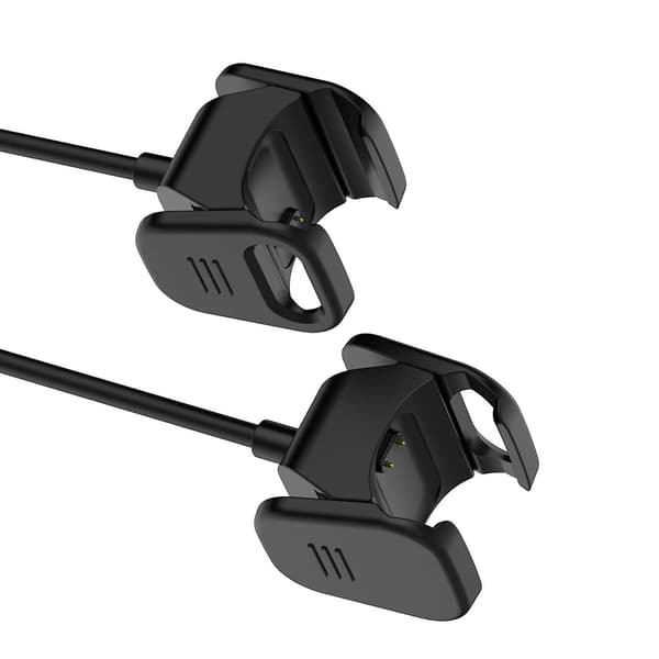 Ladekabel kompatibel med Fitbit Charge 4, 2-pakning 1 meter erstatnings USB-ladekabel klipsdockingtilbehør adapter Fitbit laderkabel 1 pack
