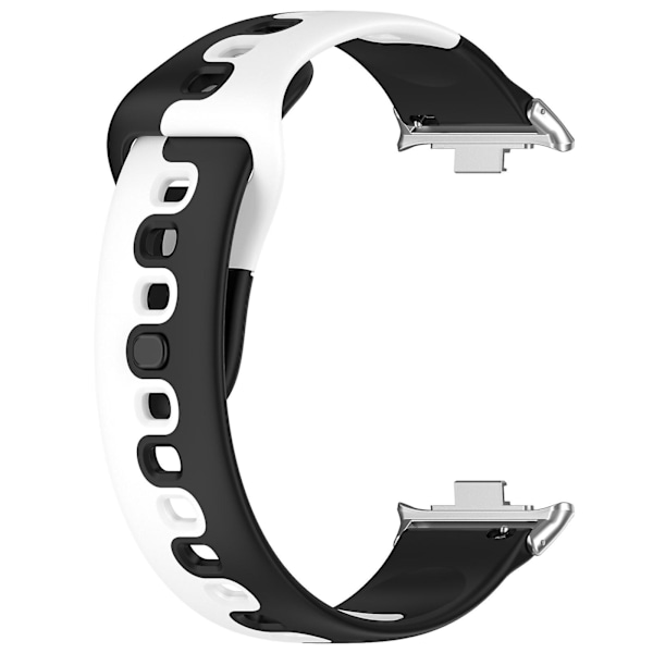 Silikonarmband för Xiaomi Smart Band 8 Pro, dubbelfärgat ersättningsarmband Black White