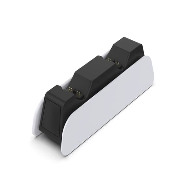Opladerstation - Til Ps5-controller, med LED-lysindikatorer/hurtigopladning/trippelbeskyttelse (hvid)