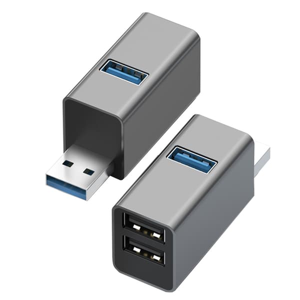 Adapter - USB-hub multiport, 3-porter (2-pakning)