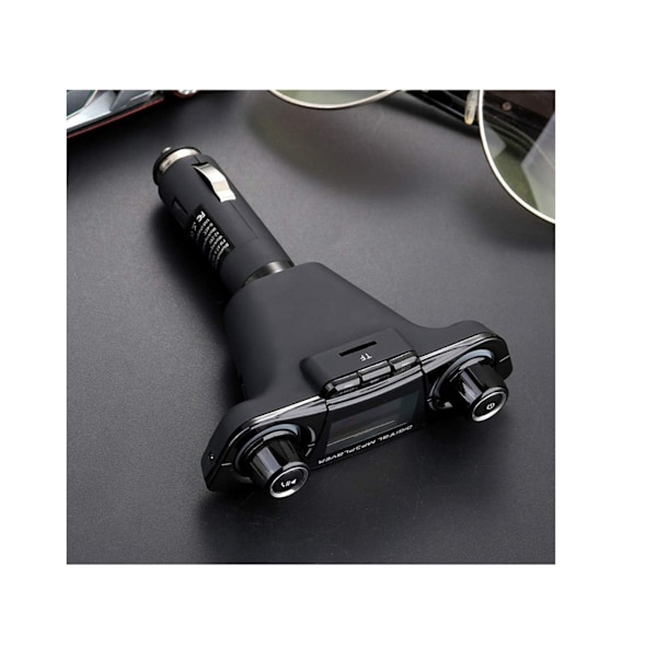 Dual Head Bluetooth Bil Mp3 Afspiller Transmitter Modulator Understøtter Dobbelt USB Opladning Sort