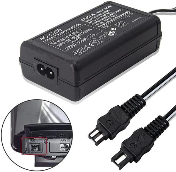 Oplader til AC-L200, kompatibel med Sony videokamera DCR-SX, DCR-SR, DCR-HC, DCR-PC