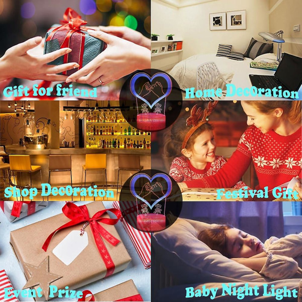 3d Touch Lampe Nattlys 16 Farger Fjernkontroll Barn Barn Gaver Bursdag Jul