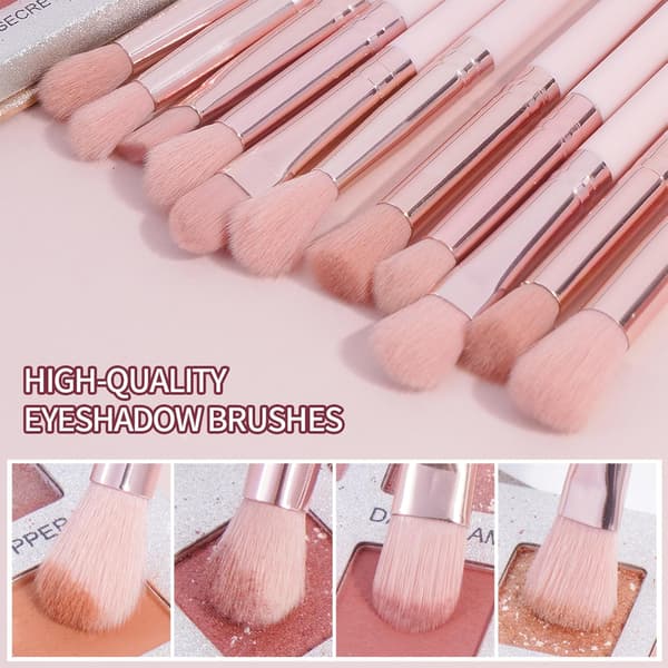 Makeupbørstesæt Pink (64 pakke sæt)