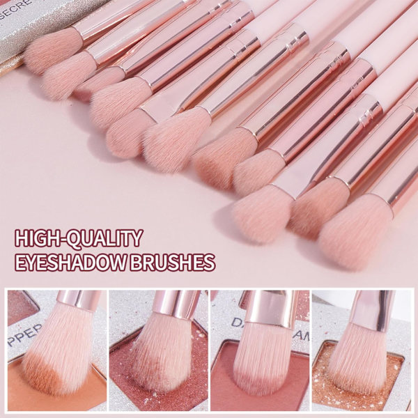 Sminkborstset Rosa (34-pack)
