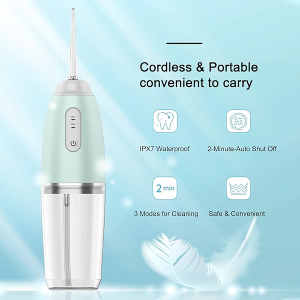 Oral Irrigator - 230 ml vattentank, 4 olika munstycken, Rosa