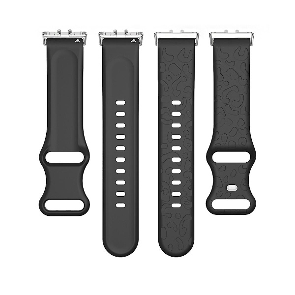 Samsung Galaxy Fit -silikoniranneke, leopardikuvioitu vaihtoranneke - pinkki Cloud Grey