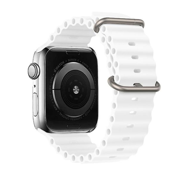 Ranneke Apple Watch Ultra Band 49mm 44mm 40mm 45mm 41mm 42mm 45mm kelloranneke silikonirannekoru Iwatch Series 7 8 4 5 6 3 Se 38mm 40mm 41mm White