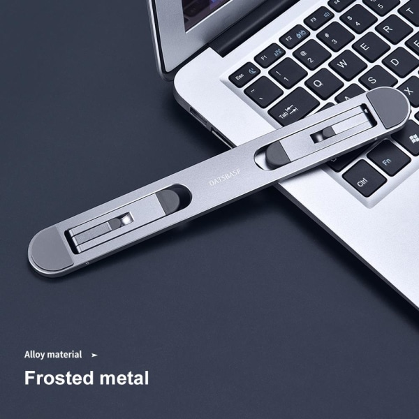 Laptop-stativ For MacBook Air Pro-støtte Nettbrett Bærbart notebookstativ Mini Riser Sammenleggbar Laptop-holder Kjølefeste grey