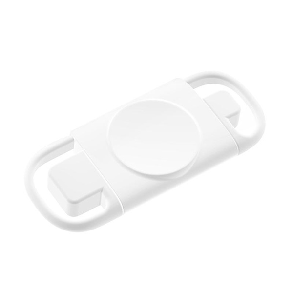Magnetisk trådlös USB 2 i 1 Laddningsdocka Laddare Adapter för GalaxyWatch 3/4 White