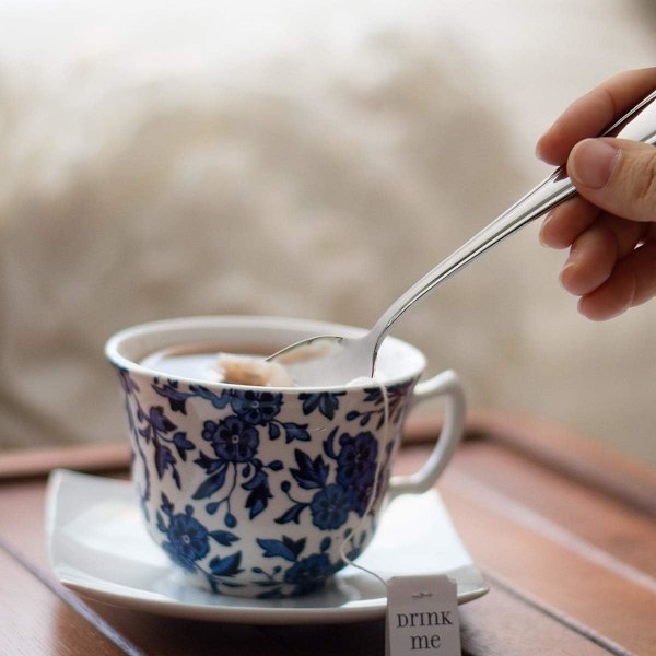 Teskeer Sæt med 8, Teskeer i Rustfrit Stål, Sukker Måle Kaffe
