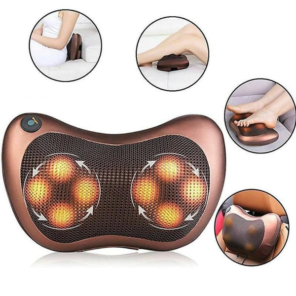 Massagekudde Massager Shiatsu Bekväm Nacke Axel Auto Infraröd Värme