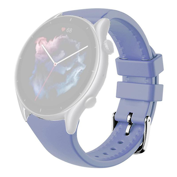 22mm silikonihihna Huami Amazfti Gtr 4/gtr 3/gtr 3 Pro / Huawei Watch Gt 3 42/46mm Lavender Grey